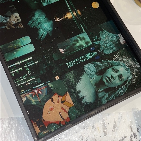 Green theme decorative tray - Picture 2 of 5